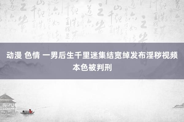 动漫 色情 一男后生千里迷集结宽绰发布淫秽视频本色被判刑