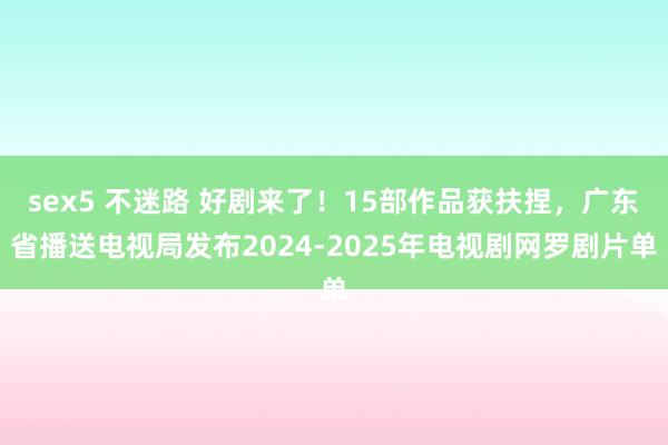 sex5 不迷路 好剧来了！15部作品获扶捏，广东省播送电视局发布2024-2025年电视剧网罗剧片单