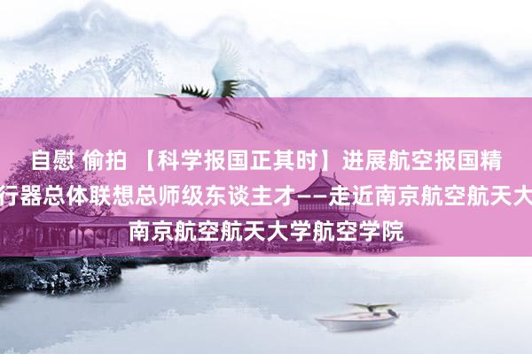 自慰 偷拍 【科学报国正其时】进展航空报国精神，培养航行器总体联想总师级东谈主才——走近南京航空航天大学航空学院